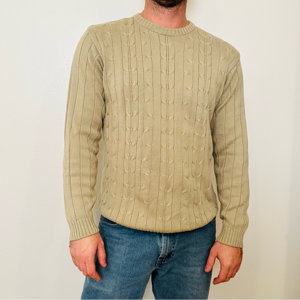New Oscar De La Renta Classic Knit Crewneck Sweater